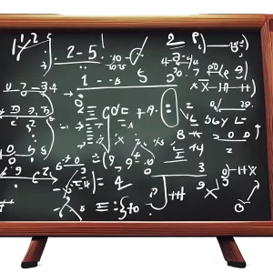 Calculations on a blackboard