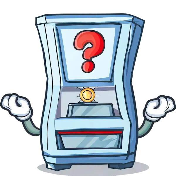 Questionmark on a slot machine