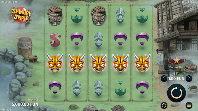 Shinobi Spirit Slot Basic Grid Layout
