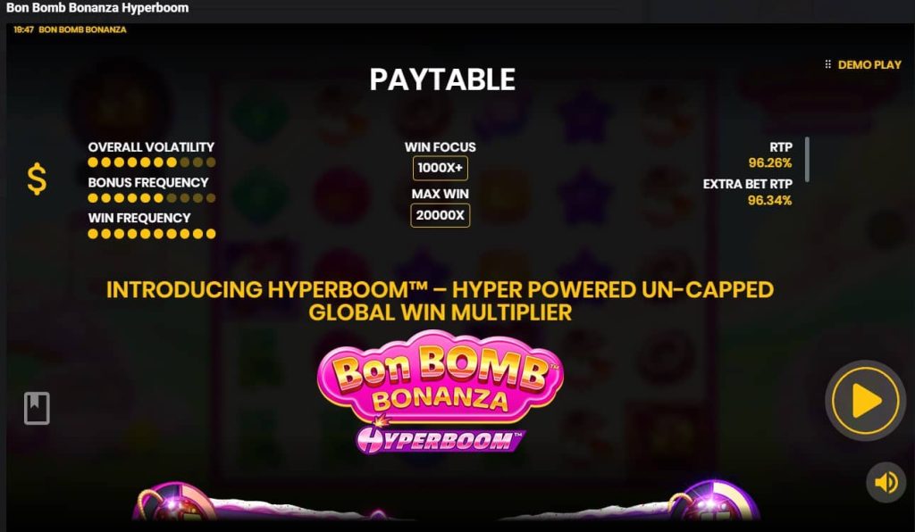 Bon Bomb Bonanza Hyperboom home screen