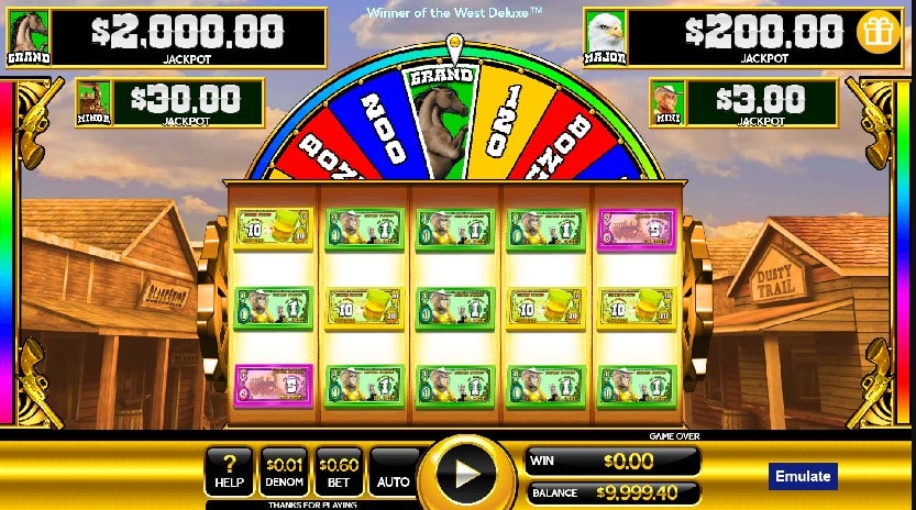 Winner of the West Deluxe Slot Basic Grid Layout