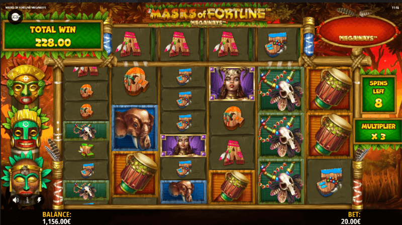 Masks of Fortune Megaways Free Spins