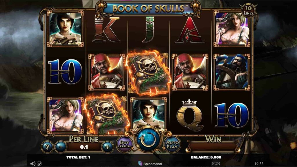 Book of Skulls Slot Basic Grid Layout and Symbols
