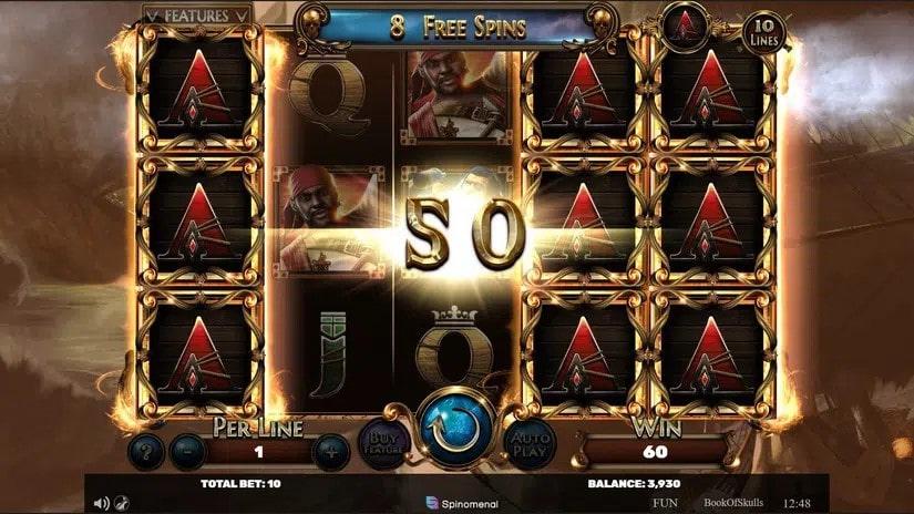Book of Skulls Slot Free Spins Feature