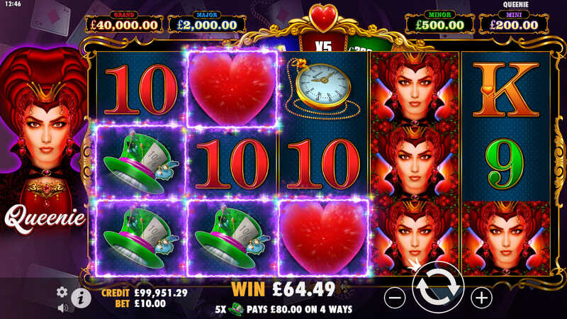 queenie slot grid layout and symbols